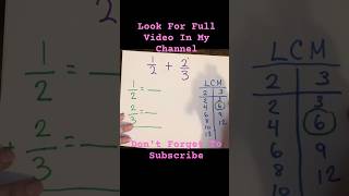 The 'Silent' Way To Find The Common Denominator #shorts #maths #math #teacher #mathstricks