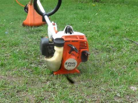 stihl fs 45 start up - YouTube