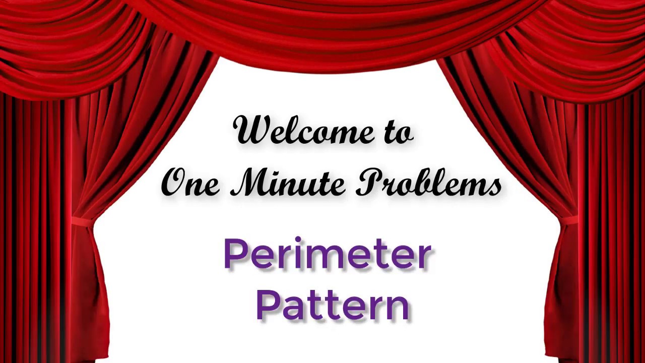 Perimiter Pattern MinuteProblems: Perimeter Pattern - YouTube