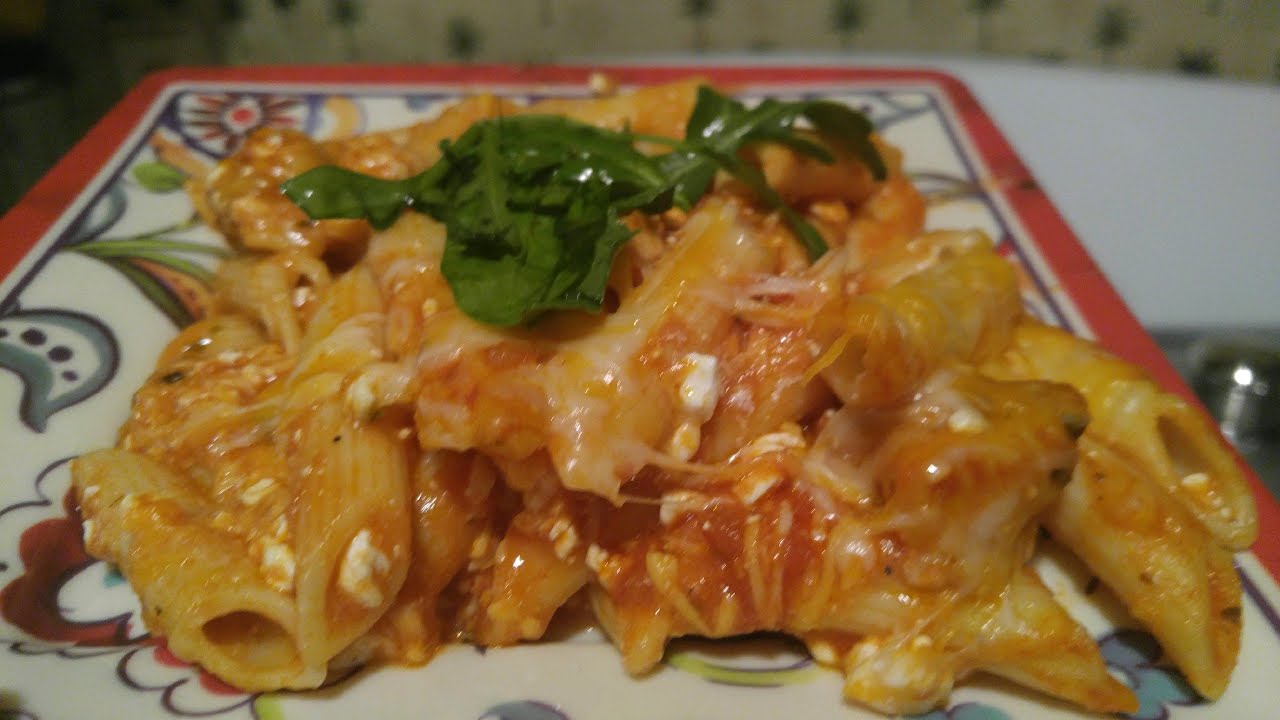 Baked ziti with chicken Spanish style - YouTube