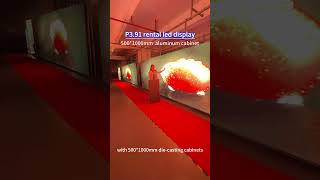 P3.91 rental led display,waterproof led display with 500x1000mm aluminum cabinet #ledvdi