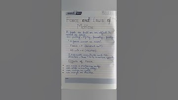 Force and law of motion / Class 9 handwritten notes  #shorts #shortsyoutube
