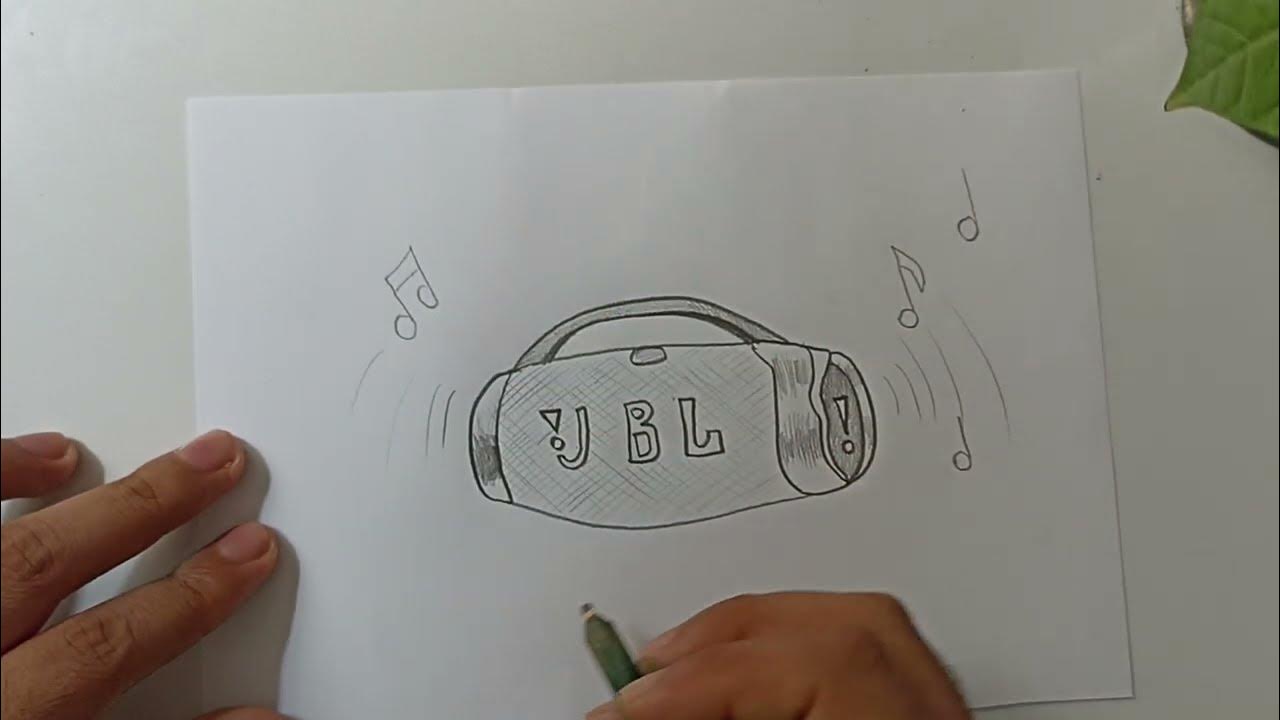 Como dibujar un parlante JBL How to draw a JBL speaker YouTube