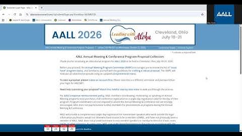 AALL 2026 / Program Proposal Tutorial