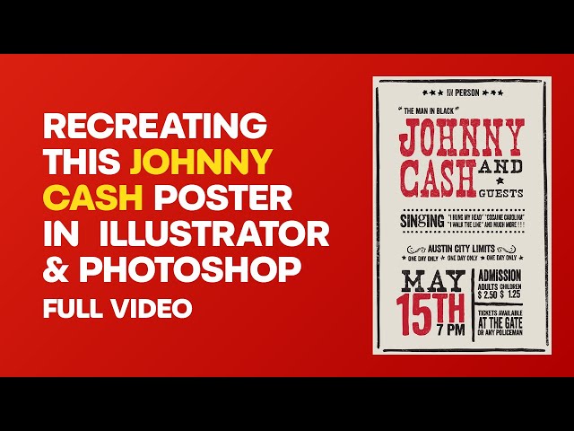 Vintage Johnny Cash Concert Poster