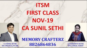 ITSM  FIRST CLASS  NOV-19 CA SUNIL SETHI BPA through application software