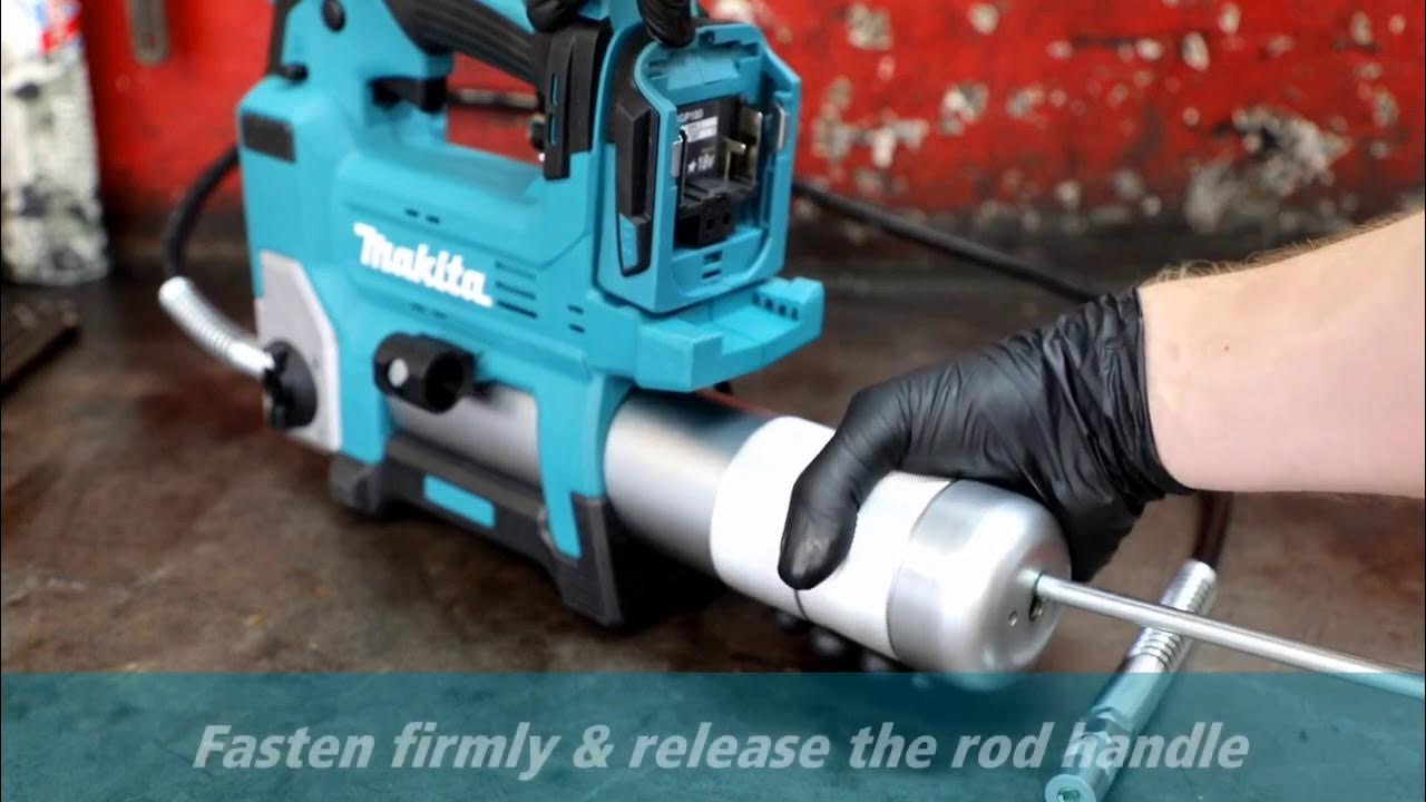DGP180 Makita Cordless Grease Gun Installing a Grease Cartridge YouTube