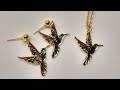 Hummingbird earring and pendant uv resin