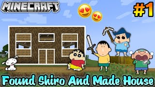 Shinchan found shiro and made house in Minecraft 😍🔥 | shinchan and his friends playing Minecraft 😂🔥