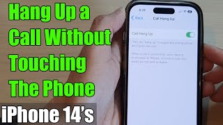 iPhone 14/14 Pro Max: How to Hang Up a Call Without Touching the Phone screenshot 5