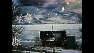 футаж# зима# снег# домик# Лед# Байкал