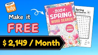 Profitable Amazon KDP Niche 2024 / Create KDP Word Search Puzzle Book Fast with Free