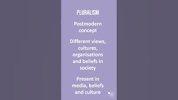 Pluralism | 60 Second Sociology (Beliefs in Society)