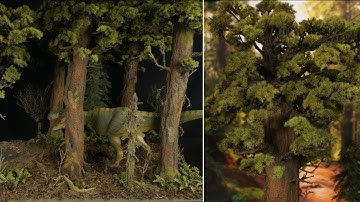 Making Tall Redwood Forest Trees For Terrain Scenery & Dioramas - Realistic Model Scenery