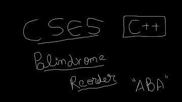 Trying to solve palindrome reorder | CSES problemset