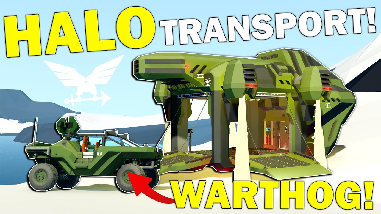 HALO TRANSPORT With WARTHOG JEEP INSIDE In Stormworks! YouTube