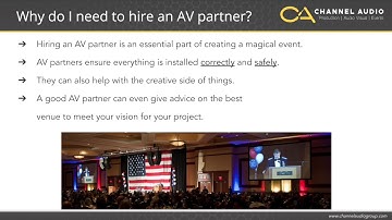 AV Crash Course for Event Planners