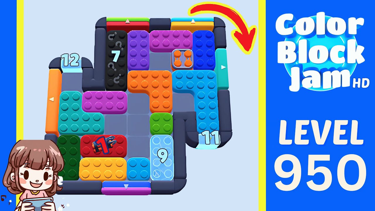 Color Block Jam Level 950 Solution Walkthrough