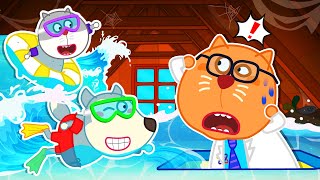 No No Lycan, Don't Build a DIY Swimming Pool in the Attic 🐺 Funny Stories for Kids @LYCANArabic