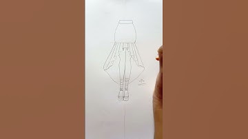 How to draw SKIRT - step by step Drawing Tutorial #shorts #pencildrawing #drawing #skirt