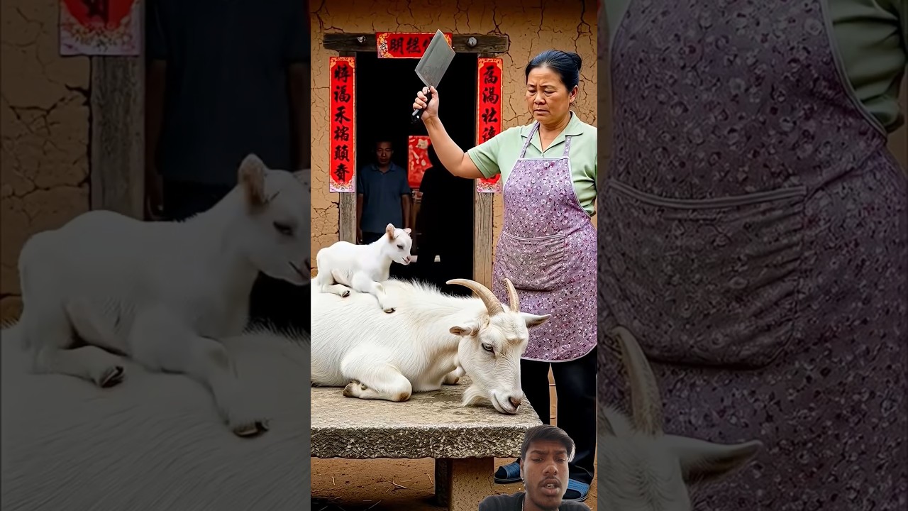 Brave Baby Goat Saves Her Mother Goat From Butcher Group! 