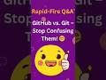 Git vs Github-Know the difference! #coding #techshorts #learngit #ytshorts #shortsvideo #viralvideo