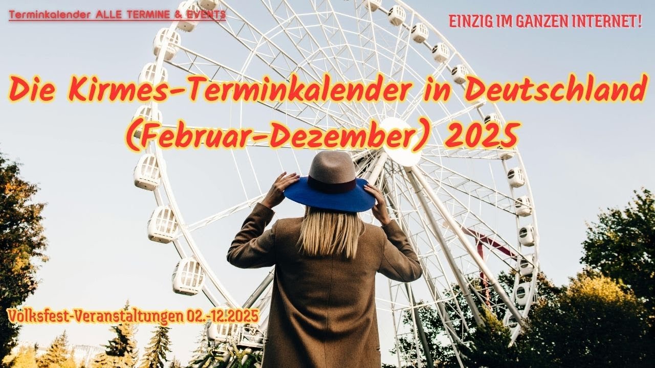 🎡 Kirmes 2025 Deutschland 🏆 ALLE Termine & Events! | EINZIGER Volksfest Kalender im ganzen Interne 🔔