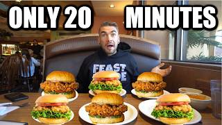 BEAT THIS FRIED CHICKEN SANDWICH CHALLENGE IN 20 MINUTES AND EAT FOR FREE! Joel Hansen Only 1 Minute To Beat This 100 Fried Chicken Sandwich Challenge Joel Hansen