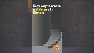Easy Way to Create a Staircase With Array Modifier in Blender #shorts