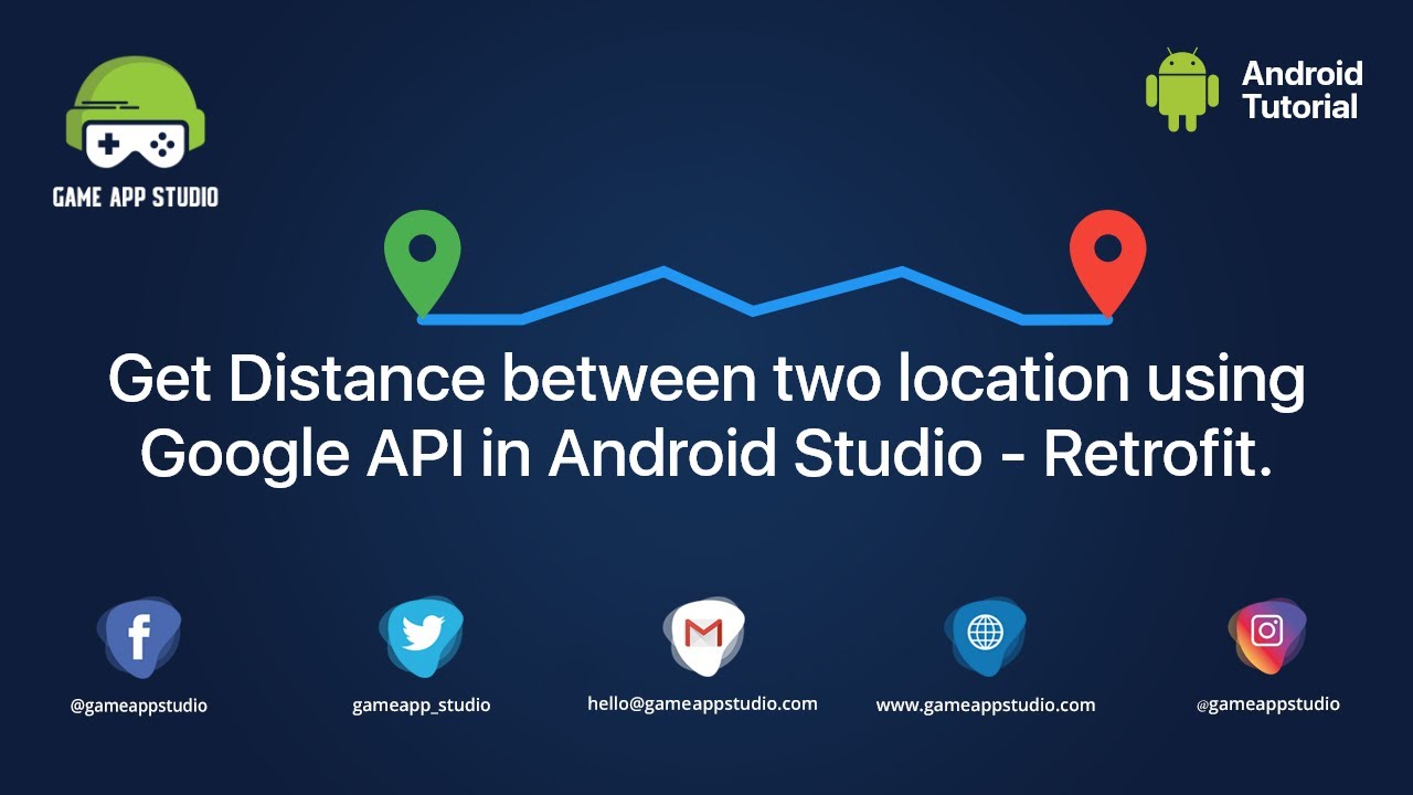 How To Get Distance Between 2 Locations Using Google Direction Api In Android Studio|Game App Studio