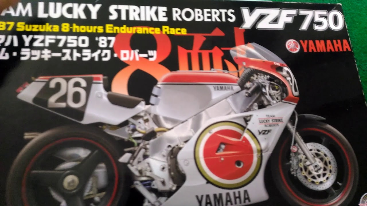 Momit tamiya yamaha yzf750 team lucky strike roberts 1987 suzuka 8-hour ...