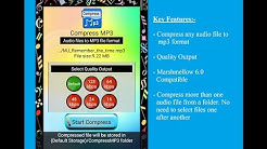 Compress Audio to MP3 Format Free Android App  - Durasi: 2:18. 