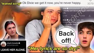 Dixie Damelio gets DRAGGED for her new song! Charli Damelio and Griffin Johnson defend her!