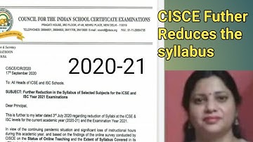 CISCE announced further reduction in syllabus for 2020-21