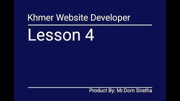 Build your own website​ easy lesson #4 | របៀបបង្កើតវេបសាយ មេរៀន៤