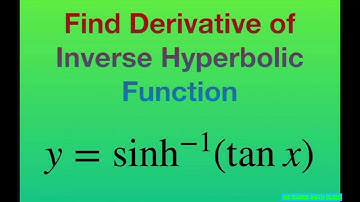 Find derivative of y= sinh^(-1) (tan x). Inverse Hyperbolic Functions