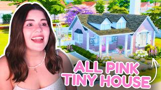 I Built the CUTEST Pink Tiny House in The Sims 4! 💗
