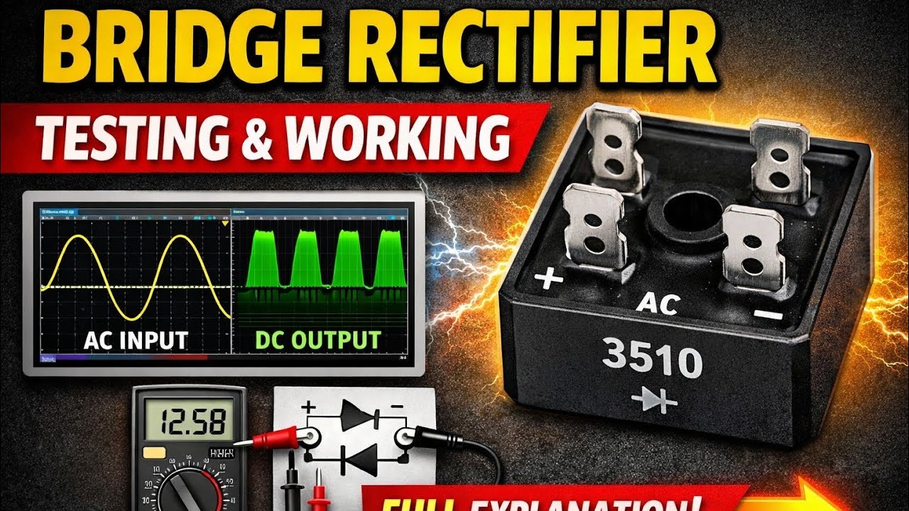 Bridge Rectifier Testing & Working! Bridge Rectifier कैसे काम करता है और Testing कैसे करे!