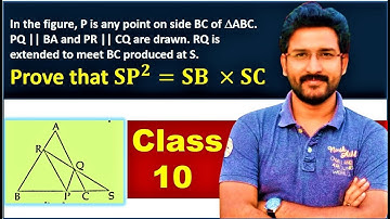 P is any point on side BC of ABC. PQ || BA and PR || CQ are drawn. RQ is extended to meet BC