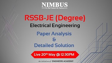 RSSB JE 2022 Paper Analysis & Detailed  Solution | Electrical Engineering -Degree |  Paper Solution