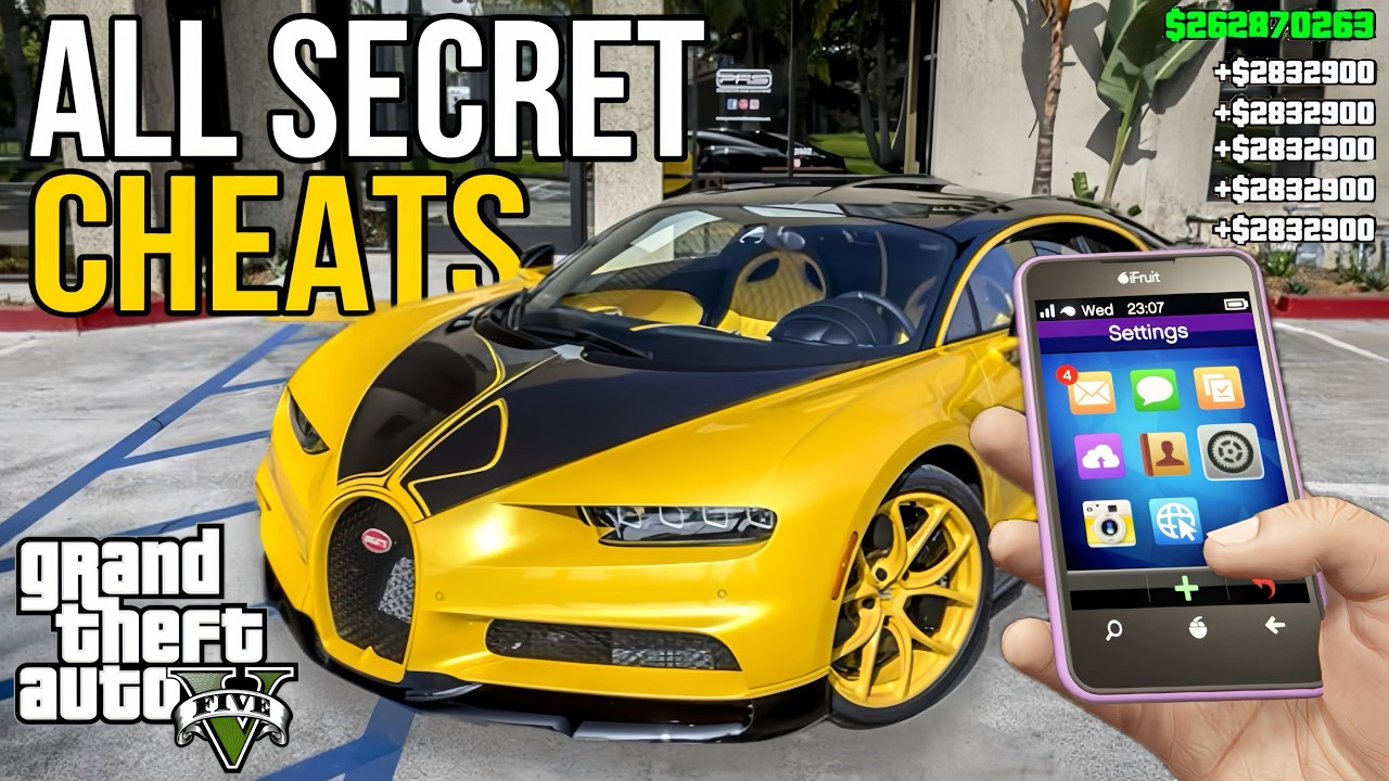 GTA 5 NEW SECRET PHONE CHEAT CODES 2025 Cars God Mode And Unlimited 