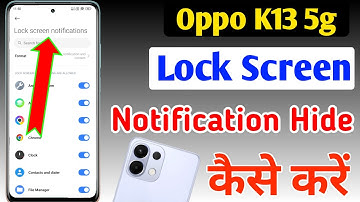 Oppo k13 5g Lock Screen Par Notification Ko Hide Kaise Kare // How To Hide Notification In Oppo k13