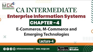 CA INTERMEDIATE - EIS: Chapter 4: E-Commerce, M-Commerce and Emerging Technologies (Lect-4)