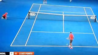 Australian Open 2014 | Rafael Nadal vs Roger Federer Semi Final- First Set Tiebreaker
