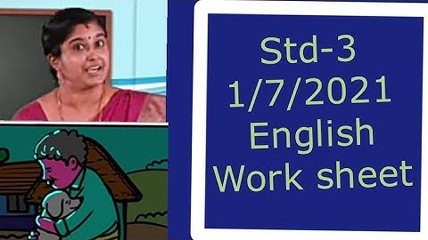 first Bell class 3 English/work sheet/1/7/2021