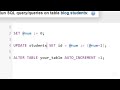 How to set id counter of mysql database table.#laravel #mysql #database #phpmyadmin