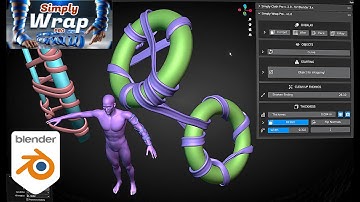Playing with Simply Wrap Pro - Blender Addon