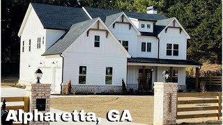 LUXURY FARMHOUSE NORTH OF ATLANTA | 5 BDRM | 4 BATHS | NO HOA | 3 CAR GARAGE | .5 + ACRES