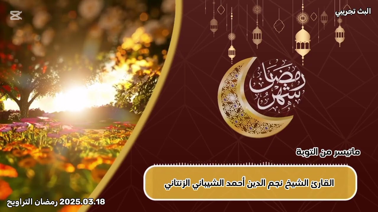 ماتيسر من سورة التوبة للقارئ الشيخ نجم الدين أحمد الشيباني الزنتاني حفظه الله تعالىٰ 2025.03.18