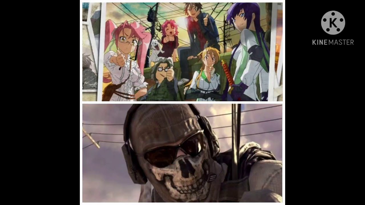 que hubiera pasado si Simón Ghost caía en high school of the dead prólogo ( fantasmas y zombies)